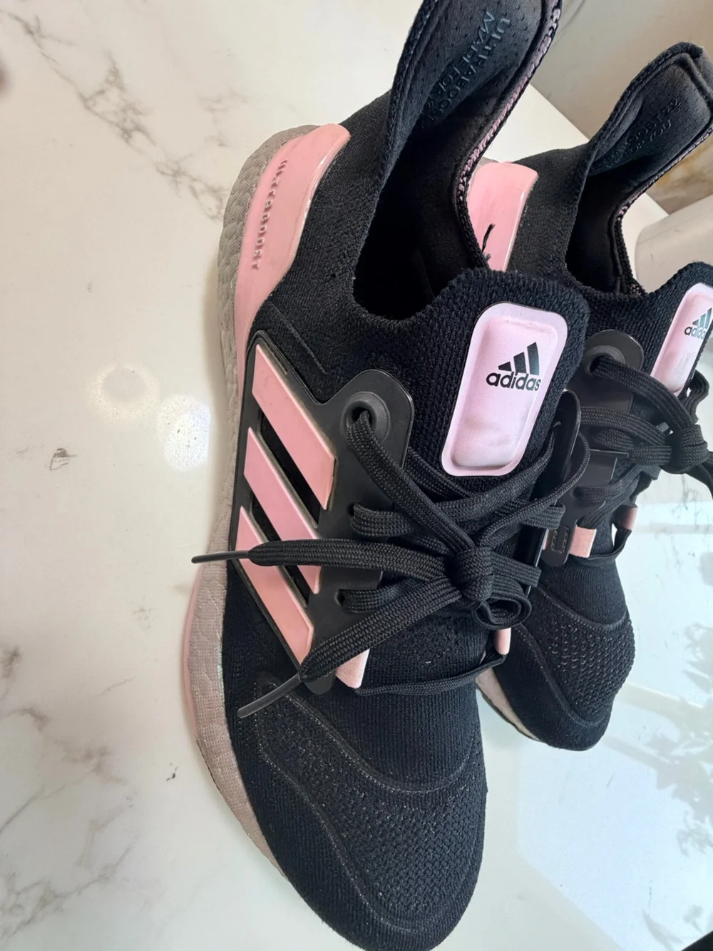 adidas Boost Running Shoes Black Pink Women’s Size 11